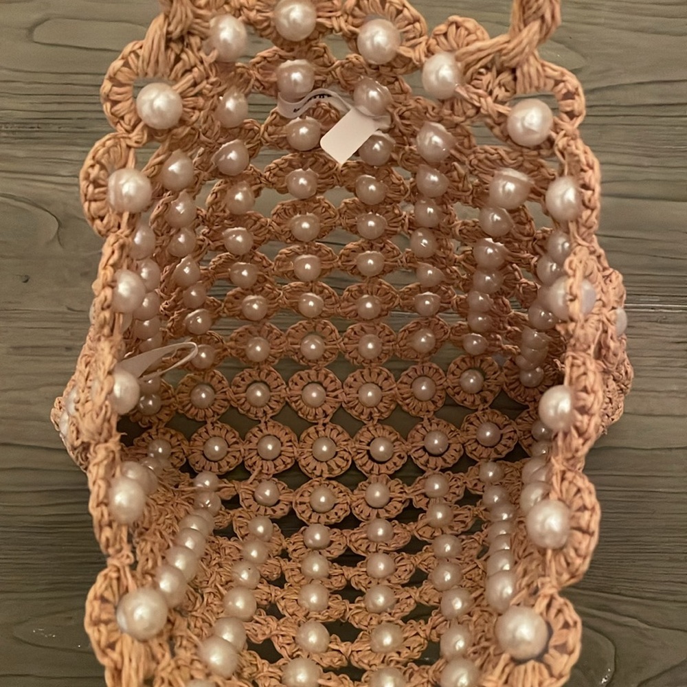 Anthropologie Pearl Raffia Tote - Picture 8 of 8